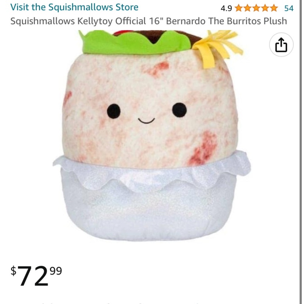 Squishmallows Official 16" Bernardo The Burritos Plush